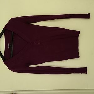 Purple women's sweater with buttons